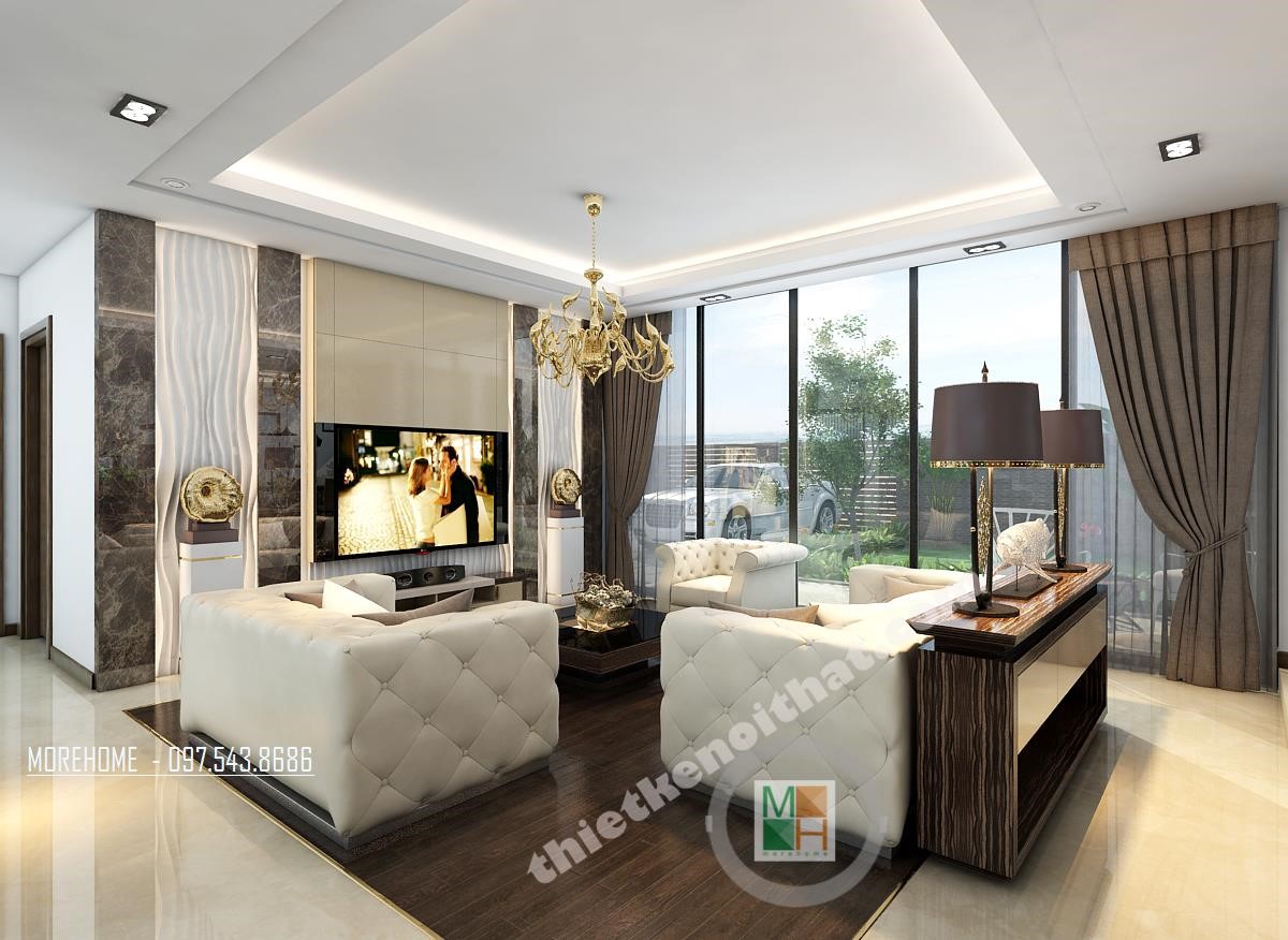 Thiết kế nội thất phòng khách chung cư nhỏ cần lưu ý gì? Thiết kế nội thấ...